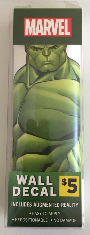 Marvel The Hulk Wall Decal 11×17 Augmented Reality Action Reusable Decal NEW