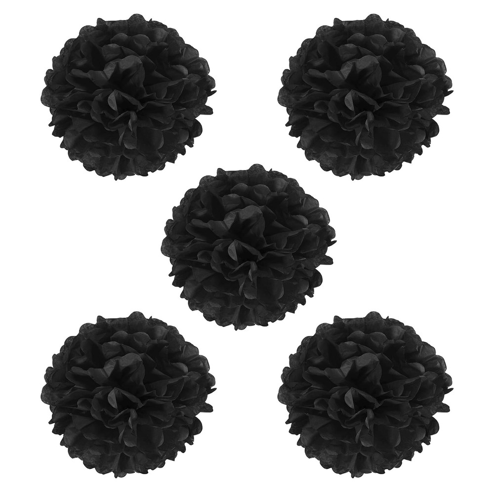 8″ Tissue Pom Poms Flowers, 5 Pack Paper Flower Ball for Wedding Bridal Showe…