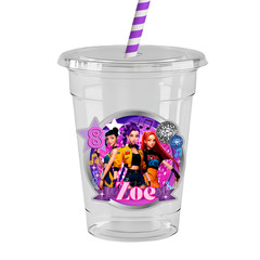 K-Pop Party Cups Personalized 16 oz | Set of 12 Cups with Lids & Paper Straws