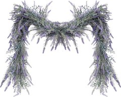 Spring Summer Lavender Purple Garland, 6Ft Lavender Artificial Green Garland,