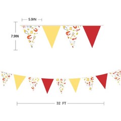 32Ft Crawfish Boil Party Decorations Red Yellow Beer
