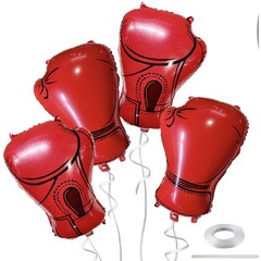 4Pcs Inflatable Boxing Gloves Balloons, Boxing Birthday Party Decorations, Re…