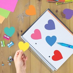 Paper Heart Cutouts 108pcs | Cut Out Shapes for Bulletin Board, Classroom, De…