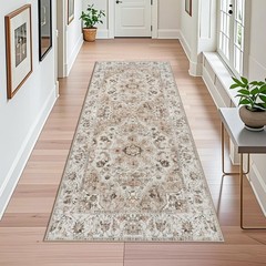 Washable Hallway Runner Rug 4×10: Non Slip Runner Rugs with Rubber Backing Soft
