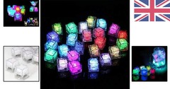 12 Pcs Multicolour LED Ice Cubes – Water Activated Glow for Parties & Weddings