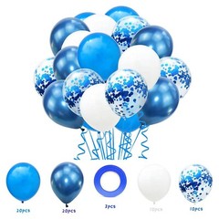 Metallic gold and premium latex black and white balloons 60 in 30.48cm set