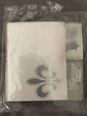 24 Fleur De Lis Place Cards Regular Size White Silver Card stock Cutout Wedding