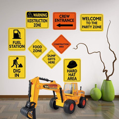 Construction Party Decorations – 12 PCS Construction Birthday Party Supplies for