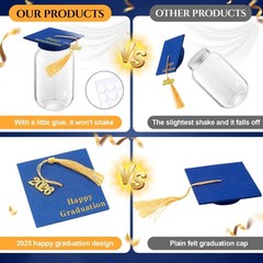 2026 Graduation Table Decorations – 12 Sets Centerpieces with LED Lights, Felt H