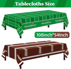Football Party Tablecloths – 2 Pack Disposable Plastic for Themed Celebrations