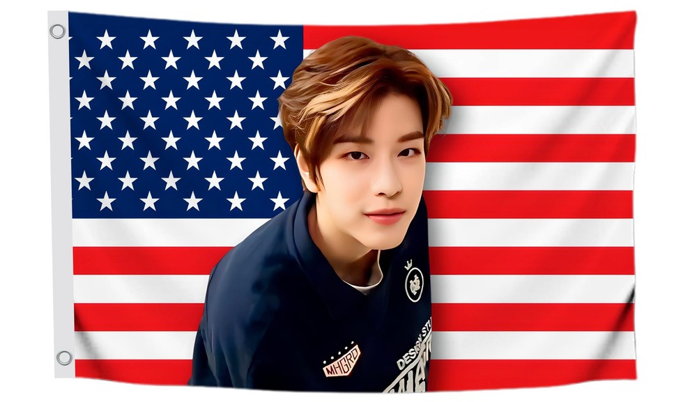 3×5 Ft Sungmin American Polyester Flag with Two Brass Grommets – Tapestry Ban…