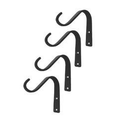 Wrought Iron Wall Hooks For Garden Decorating Sturdy Metal Construction