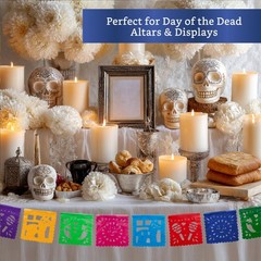 Mini Mexican Party Banners (2 Pack with 10 Small Plastic Flags per Banner) – …