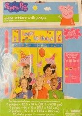 Peppa Pig Birthday Party Bundle New: Wall Photo Banner W/Props, Game & Balloons