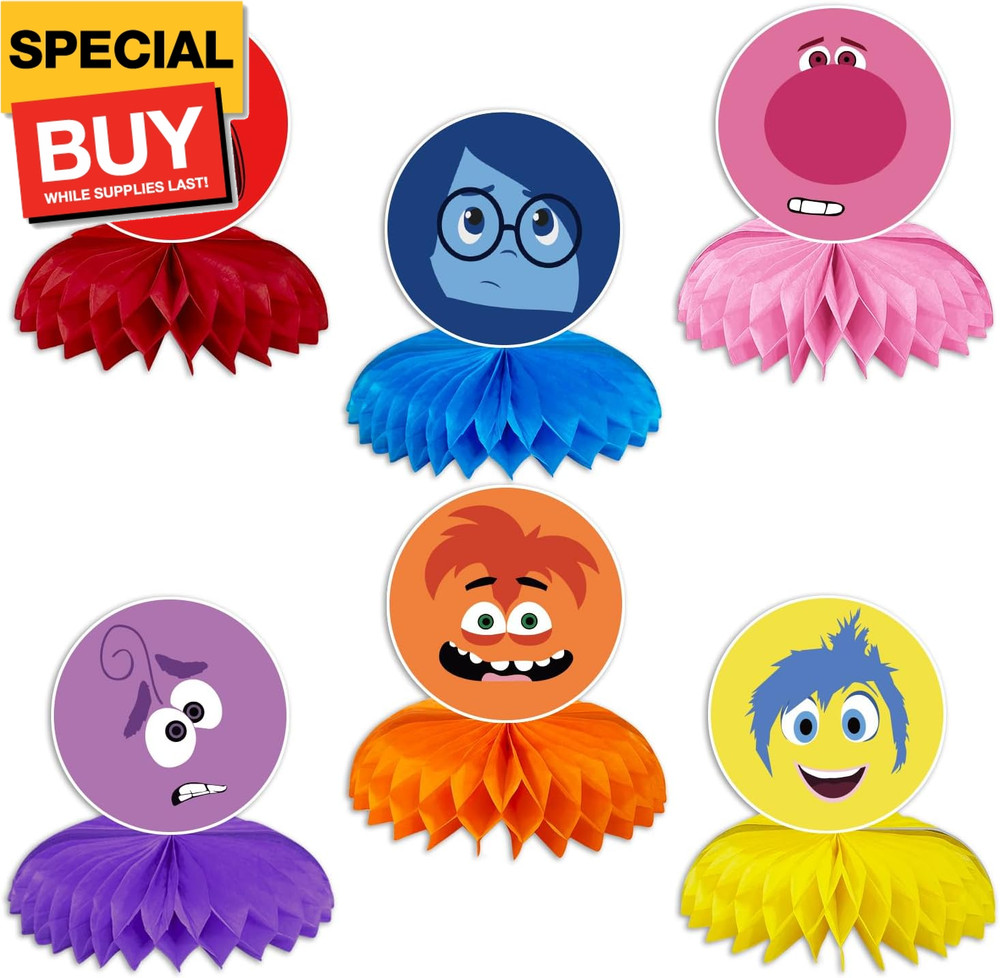 6Pack Set Inside Out Party supplies for kids Inside Out birthday party decoratio