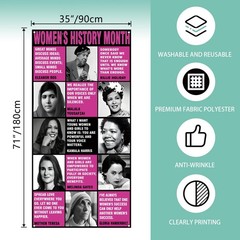 ’s History Month Door Cover National ‘s Day Photo Backdrop Womens History Mon…