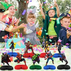 Superhero Honeycomb Centerpieces 3D Table Decorations Party Supplies