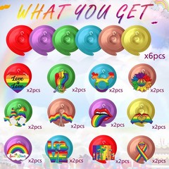 54 Pcs Pride Decorations Gay Rainbow Hanging Decor Pride Month Ceiling Hangin…