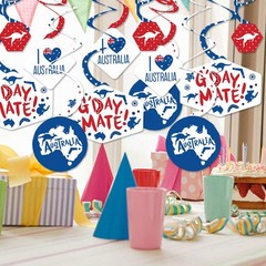 Big Dot of Happiness Australia Day – G’Day Mate Aussie Party Red, White, Blue