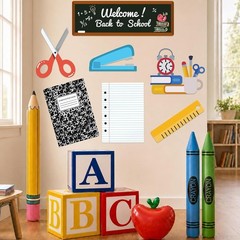14PCS Giant Back to School Party Decorations – Welcoming New Students with Style