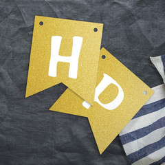 Happy 50Th Anniversary Gold Glitter Banner Anniversary Wedding Party Decorations