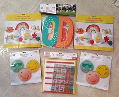 Sunshine, Rainbows, Good Vibes Party Birthday Lot Banner, Lanterns,