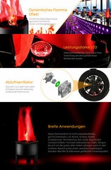 2Pcs 3W LED Fake Fire Flame Effect Light Party Decor Torch Lights for Bar Stage