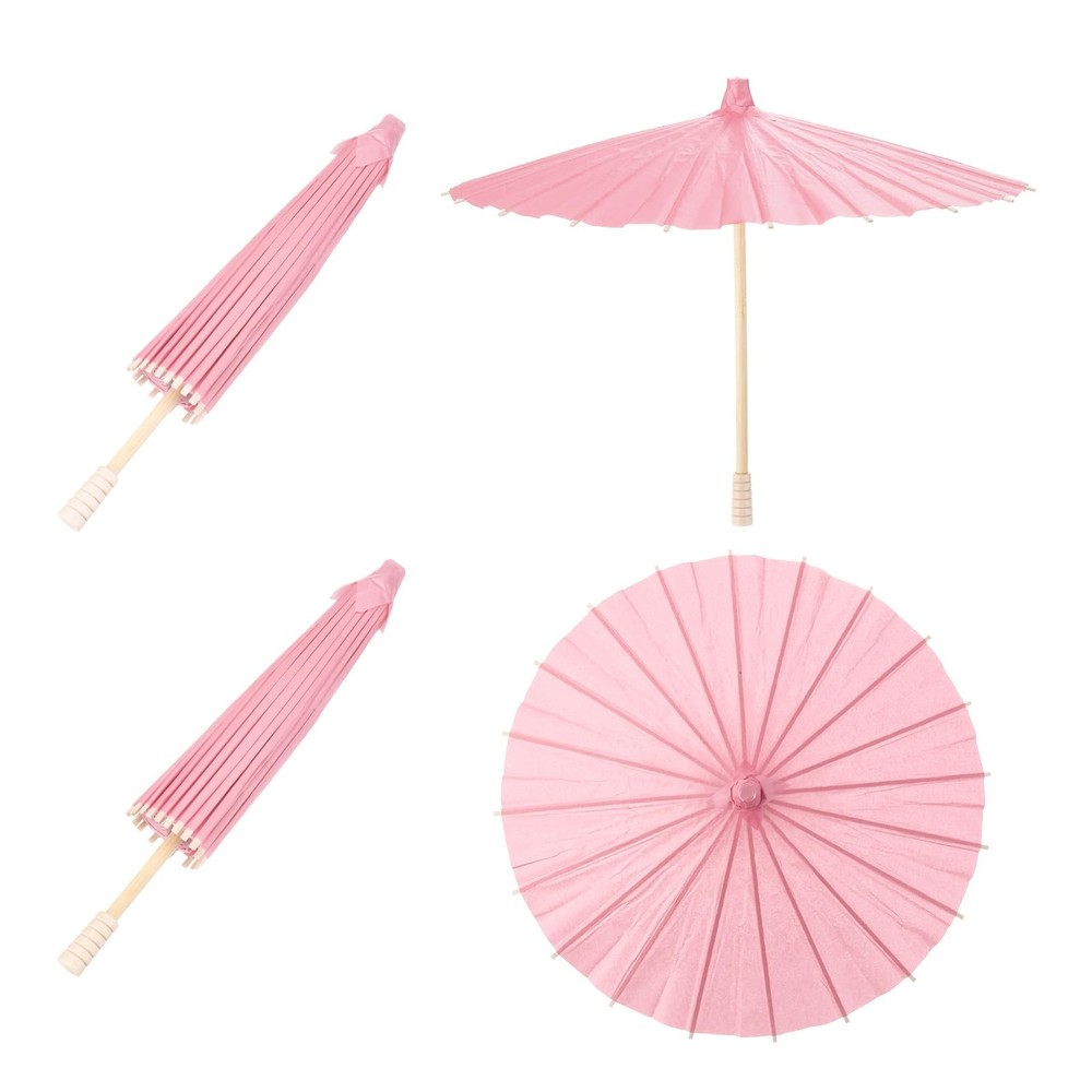 «12» Pink Paper Umbrellas for Crafts, Photography Props, and Party Decor»