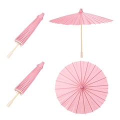 «12» Pink Paper Umbrellas for Crafts, Photography Props, and Party Decor»