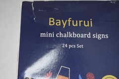 Bayfurui Mini Chalkboard Signs 24 Pcs Wedding Buffet Table Labels Black Wood