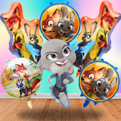 Zootopia Party Supplies birthday decoration table cloth plate cupcake topper
