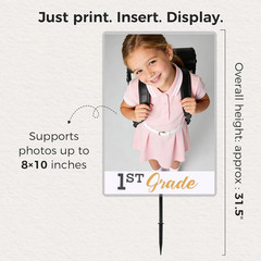 2026 Graduation Decorations– K–12 Photo Display Yard Signs with Stakes, Senior S