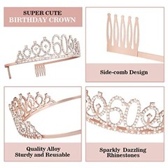 60th Birthday Decorations Women, Including 60th Birthday Crown/Tiara, Sash,