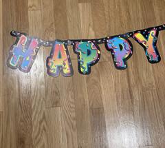 Vintage Beistle Happy New Year Hinged Paper Banner Sign Decoration Streamer 1998