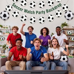 Soccer Theme Birthday Party Decorations with 24 Count Banners for All Occasions