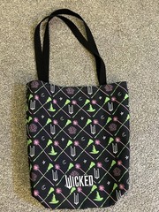Wicked Broomsticks & Wands All Over Print Tote Bag 16 inches