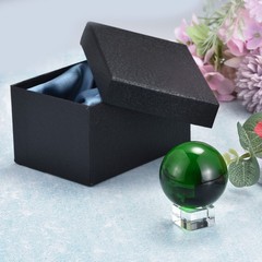 1Set 60mm/2.4″ K9 Crystal Ball Decorative Ball w Box and Crystal Stand Green