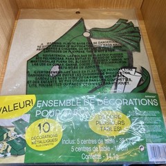 Amscan 10 piece metallic table decorating kit graduation green