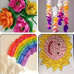 Premium Crepe Paper Party Streamers 21 Assorted Colors, Large 20 Inch X 3.2 Ft.