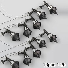 10pcs Model Railway Scenery LED Lamppost Lamps Wall Lights For G Scale 1:25