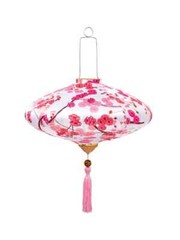 Vintage Floral Hanging Lantern Cloth Lantern Performance Party Festival Decor