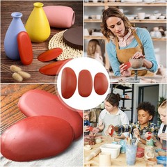 1Set Red Silicone Clay Sculpture Tools for Pottery Carving and Ceramic Molding