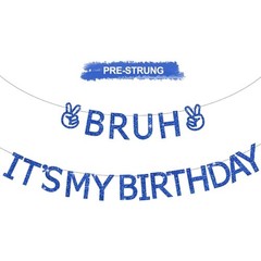 Pre-Strung Happy Birthday Banner with Glitter Letters Rope Included for Party