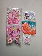 94 Pcs Axolotl Birthday Decorations Party Supplies, Cupcake Toppers, Balloons