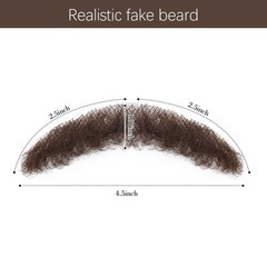 Fake Beard Realistic Mustache with Human Hair, Soft and Natural Looking Fake …