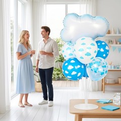 Cloud Party Balloons Stand Kit 2 Sets, Balloon Centerpieces for Tables with C…