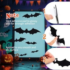 57 Pcs Halloween Door Decorations 71 x 30 Halloween Door Cover Large Fabric