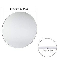 16Pack Round Mirror Centerpieces for Tables, Acrylic Round Mirror Trays Plate…