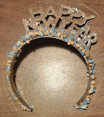 5 Happy New Year Headband Tiaras – Yellow, Green, Gold, Silver & Black