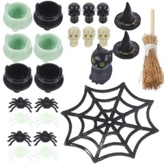 1 Set Miniature Halloween Things Decor Cake Decorations Home Mystery Crafts Hat